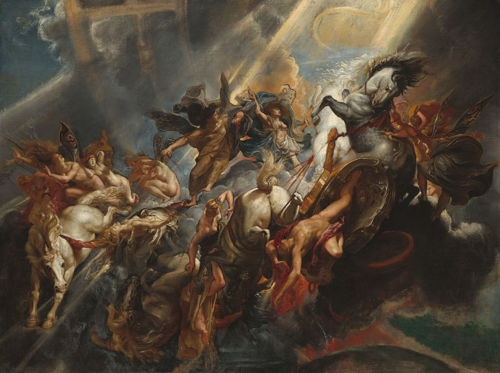 Rubens, bu ünlü öyküyü “Phaeton’un Düşüşü” adlı eserinde konu almıştır. Resimde arabasından düşen Phaeton sağ alttadır.