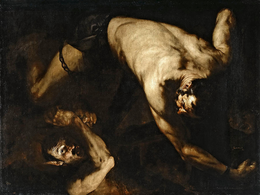 İspanyol ressam Jusepe de Ribera, İksion isimli eserinde, bu mitolojik hikayeyi konu almıştır. Eserde siyah arka plan üzerinde İksion sanki aşağı devrilecek gibi görünür. Çektiği işkence yüzünden kasları gergindir. Alt taraftaki satir figürü ise ona işkence uygulayan görevlidir.